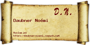 Daubner Noémi névjegykártya